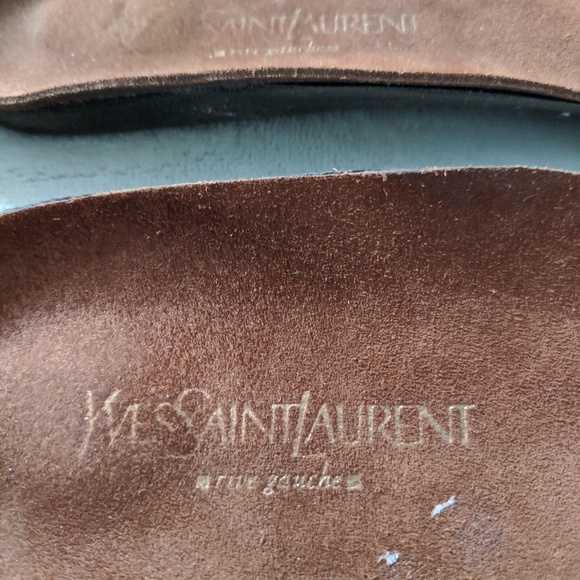 Yves Saint Laurent Rive Gauche Suede Moccasins 37 - Picture 7 of 8
